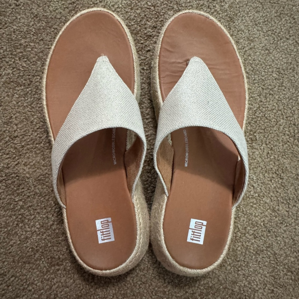 Fitflop Cream and Tan Sandals